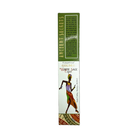 Vijayshree Golden Copal & White Sage Incense Sticks 15g Smudging & Purifying
