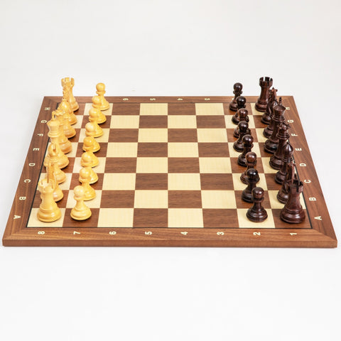 Italfama Italian Handcrafted Wooden Chess Set, Numbered Board, 10.5cm King