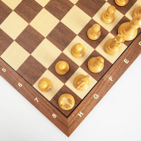 Italfama Italian Handcrafted Wooden Chess Set, Numbered Board, 10.5cm King