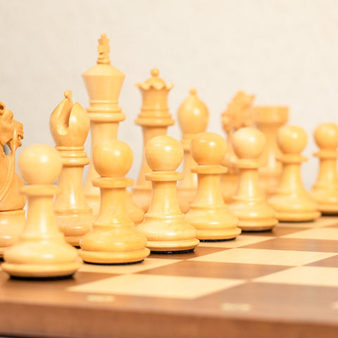 Italfama Italian Handcrafted Wooden Chess Set, Numbered Board, 10.5cm King
