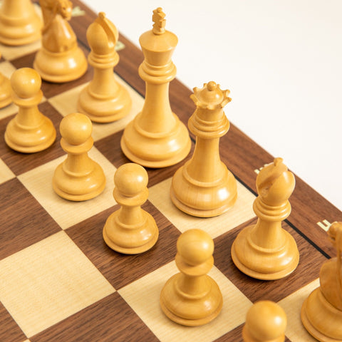 Italfama Italian Handcrafted Wooden Chess Set, Numbered Board, 10.5cm King