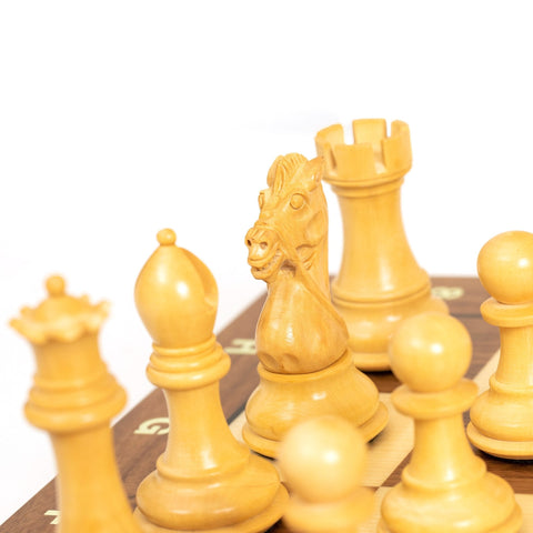 Italfama Italian Handcrafted Wooden Chess Set, Numbered Board, 10.5cm King