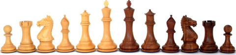 Italfama Handmade Mahogany Chess Set, 52cm Board, 10cm King, Made in Italy