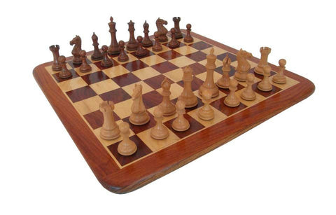 Italfama Handmade Mahogany Chess Set, 52cm Board, 10cm King, Made in Italy