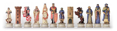 Italfama Crusaders vs Saracens Chess Set, Hand-Painted, 35cm Board w/ Storage