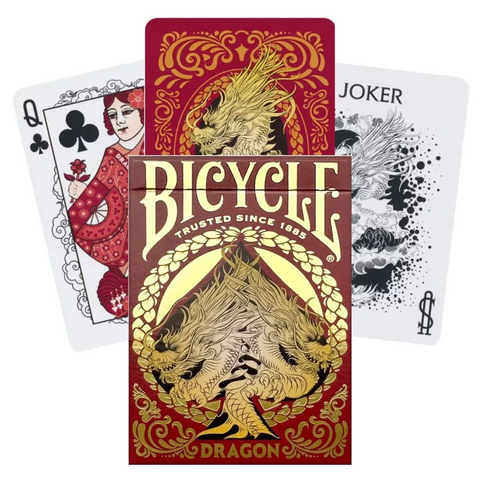Bicycle Dragon Red Playing Cards Deck Original Poker Size Quality 10043598