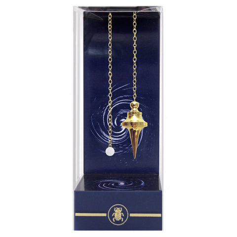 Premium Precision Gold Pendulum Chambered Lo Scarabeo Golden Divination NEW