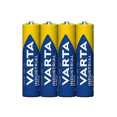 4x Varta AAA Industrial Pro LR03 Alkaline Batteries