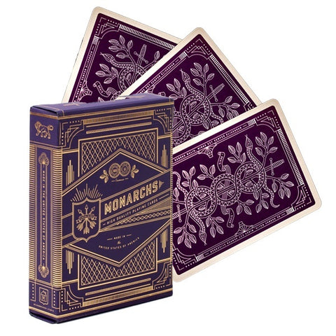 Monarchs Theory 11 Playing Cards Deck Purple Gold Magic Tricks Sealed