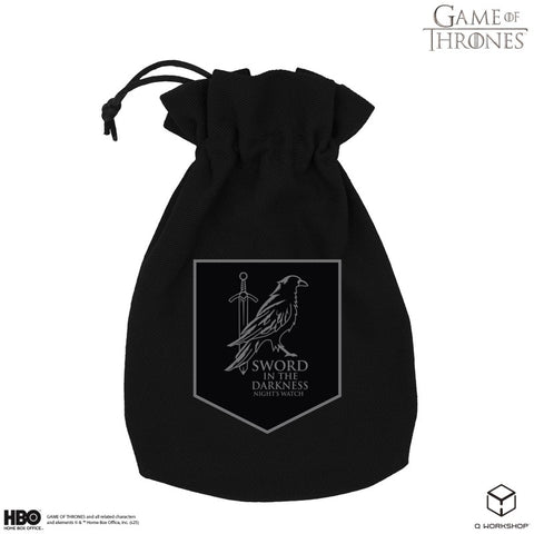 Game of Thrones Night's Watch Black Drawstring Dice Bag by Q Workshop