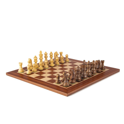 MAHOGANY Chess set 40x40cm Staunton Chessmen Manopoulos