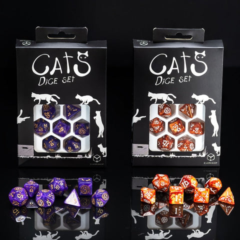 Cats Muffin Dice Set Caramel White Role Playing Games Q-Workshop Cat Lovers NEW