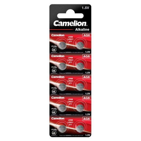 10 Camelion Lr921 Alkaline Batteries Lr69 371 No Mercury 1.5V 10Bl Exp 2028 NEW