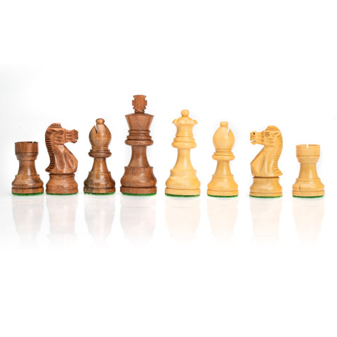 Italfama Italian Handmade Walnut Chess Set with Mahogany Pieces, 43 cm