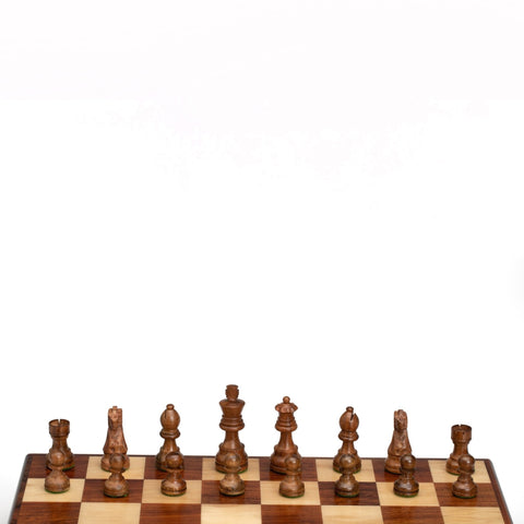 Italfama Italian Handmade Walnut Chess Set with Mahogany Pieces, 43 cm