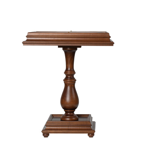 Italfama Wooden Chess Table, Faux Leather Board, Storage, Made in Italy