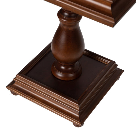 Italfama Wooden Chess Table, Faux Leather Board, Storage, Made in Italy