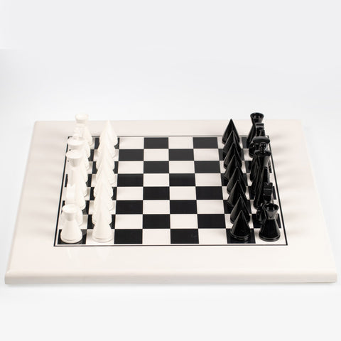 Italfama Handcrafted Acacia Wooden Chess Set, 40x40cm Lacquered Board, Italy