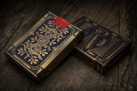 2x Decks Monarchs Theory 11 Playing Cards Blue Gold Magic Tricks
