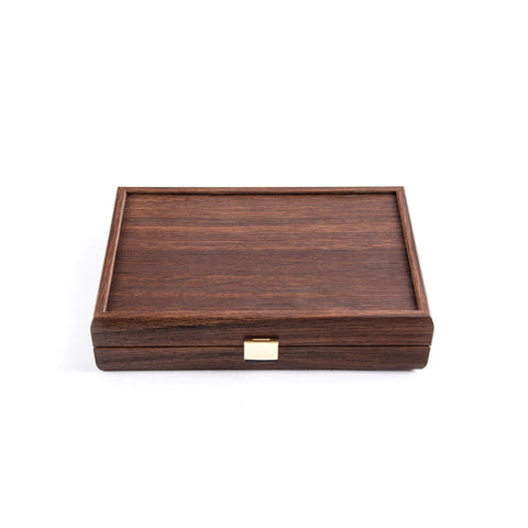 Luxury Domino Set in Dark Walnut Replica Wooden (M size) Case Manopoulos