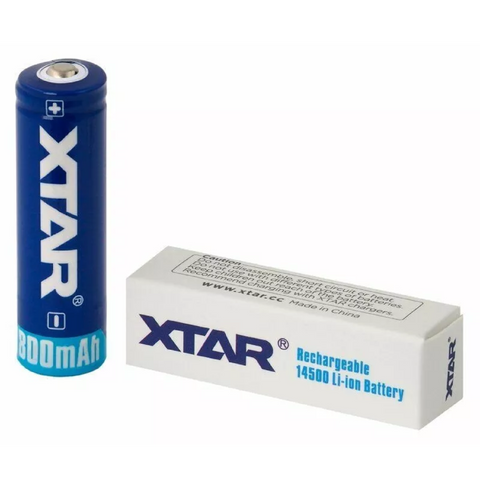 Xtar 14500 Aa Battery Rechargeable R6 3,7V Li-Ion 800 Mah Lithium 2.96 Wh Bulk