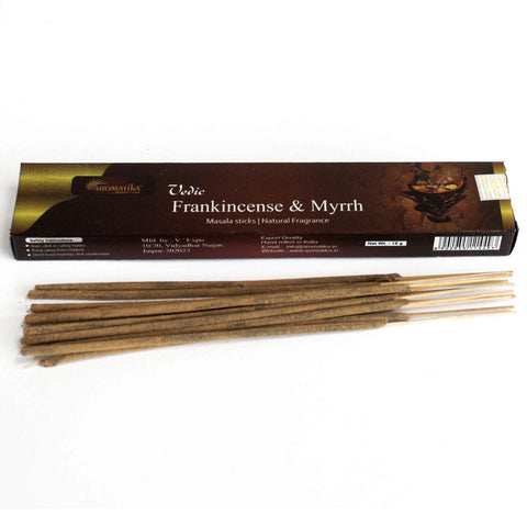 Vedic Frankincense & Myrrh Natural Incense Sticks Aromatika
