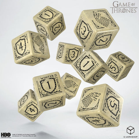 Game of Thrones Stark D6 Dice Set 10pcs β Q WORKSHOP Official Direwolf