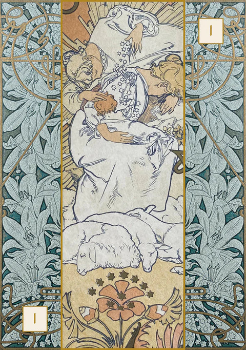 Alfons Maria Mucha Oracle Cards Deck & Instruction Lo Scarabeo Esoteric NEW