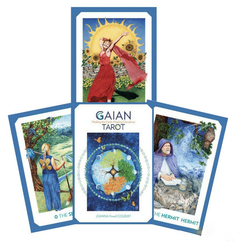 GAIAN TAROT CARDS BOOK SET SCHIFFER PUBLISHING JOANNA COLBERT NEW