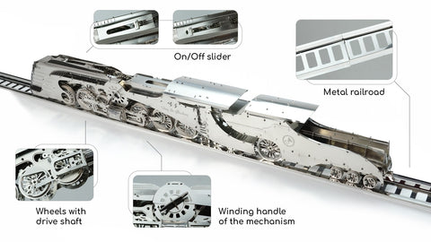 Dazzling Steamliner Model Building Kit Time For Machine Stainless Steel NEW