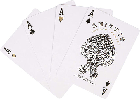 Ellusionist Knights Playing Cards White & Gold Deck Madison Ramsay Magic NEW