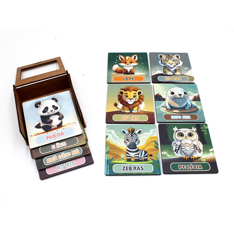 Educational Puzzle Wooden Cards Animals Collection No. 1 (LT) Fantasy Puzzles