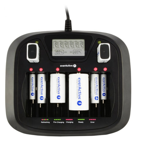 Everactive Universal Professional Charger Nc 9000U Aaa/Aa C/D 9V 50/60Hz 30W NEW