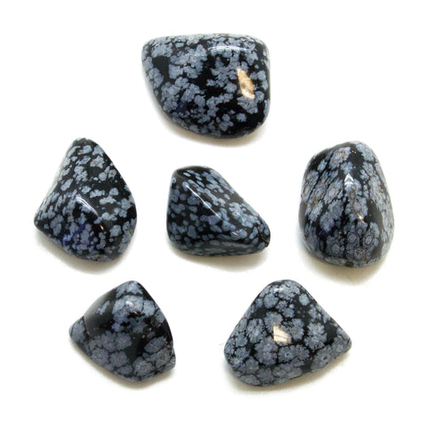 Snowflake Obsidian Tumble Stones Tumble Crystals 500 Grams Pack Lo Scarabeo Cr17