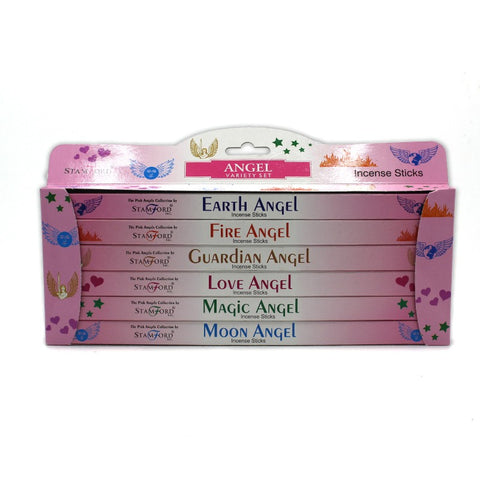Stamford Angel Incense Sticks Gift Set, 6 Scents, 6x8 Sticks, Made in India