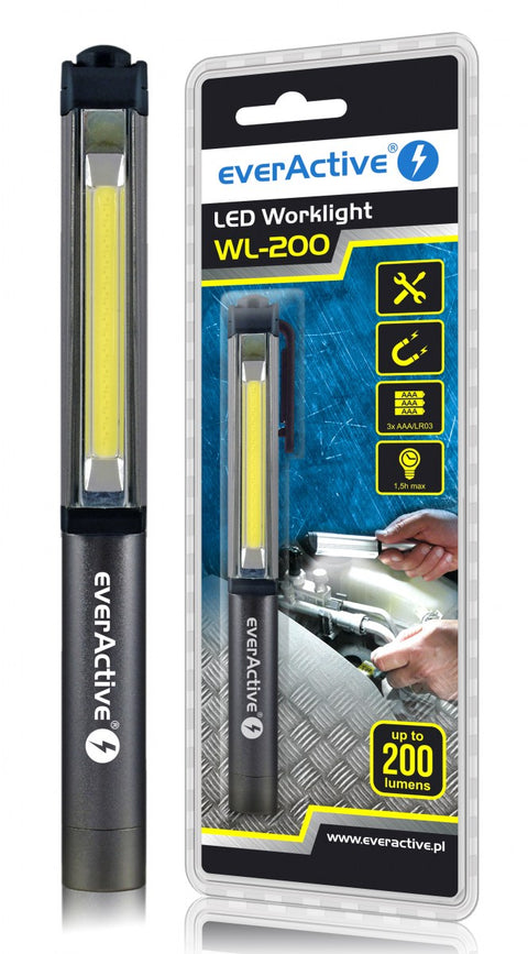 Everactive Wl-200 Flashlight Led Worklight 200 Lumens 3W Led Waterproof NEW