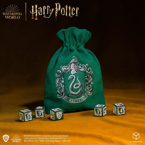 Harry Potter. Slytherin Dice & Pouch Set Magic Wizard Role Games Q-Workshop NEW
