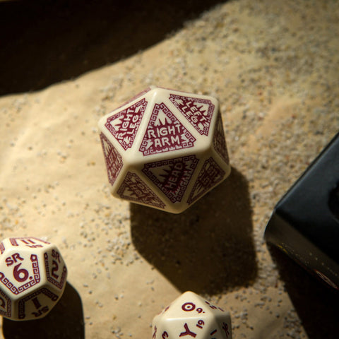 Runequest Expansion Dice Set Beige And Burgundy Rpg Playing Games Q-Workshop NEW
