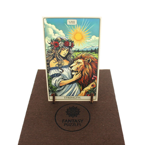 The Strength Tarot Wooden Puzzle Unique Card Pieces By Fantasy Puzzles Fp046