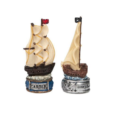 Pirates Chess Set Italfama, Hand-Painted Resin, Faux Leather Board