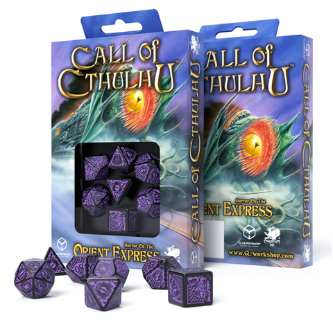 Cthulhu Orient Express Black And Purple Dice Set Playing Games Q-Workshop NEW