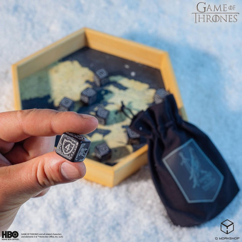 Game of Thrones Night's Watch Dice Set 10x D6 Black Q-Workshop Licensed