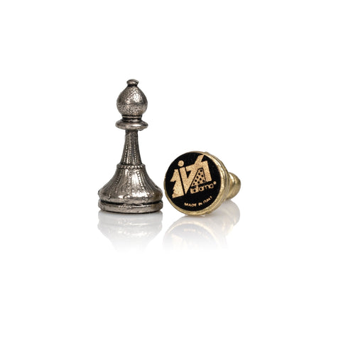 Italfama Luxury Metal Chess Set, Wooden Board, Brass Finish, 36x36cm, Italy