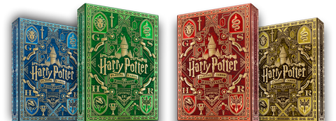 4 Harry Potter Playing Cards Decks Theory 11 Red Blue Green Yellow 4 Houses