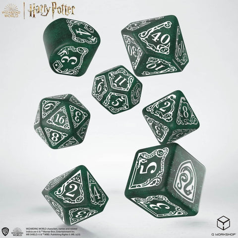Harry Potter. Slytherin Modern Dice Set Green Role Playing Games Q-Workshop NEW
