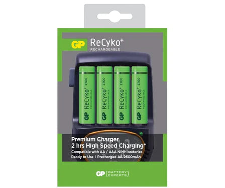 Gp Recyko Charger Pb50 H500 For Aa Aaa Batteries Included 4 Aa Recyko 2700