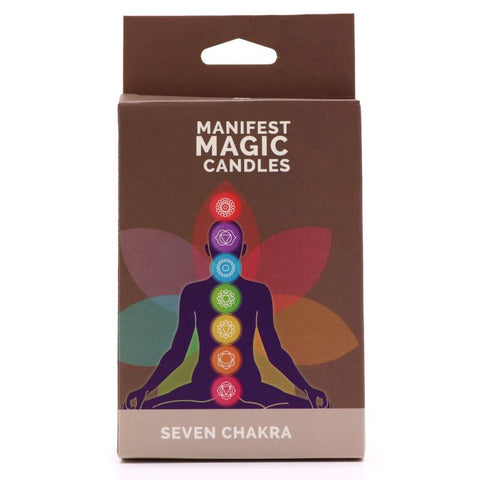 Ancient Wisdom Seven Chakra Manifestation Candles Set of 7 Meditation Cleansing