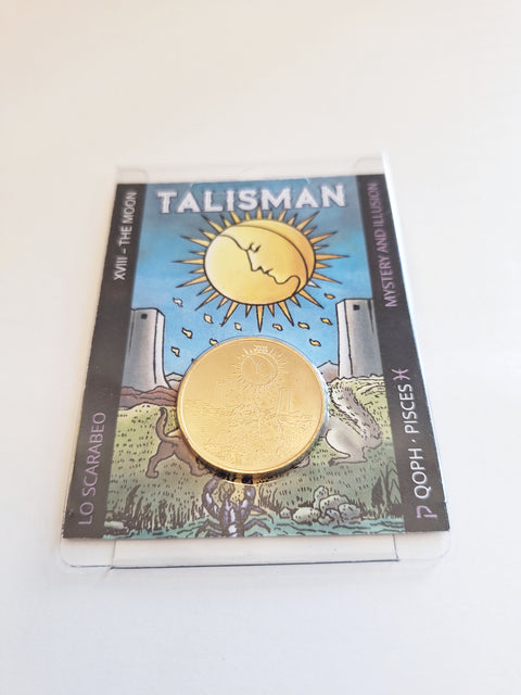 Tarot Talisman The Moon Xviii Mystery And Illusion Pisces Qoph Lo Scarabeo Ttc18