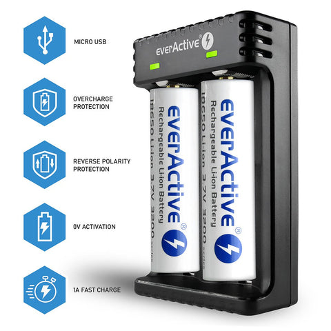 Everactive Smart Lithium Lc200 Charger Li-Ion 1000Ma Black NEW