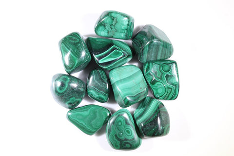 24 Large Tumble Stones - Malachite Grade Sa Gemstones Ancient Wisdom NEW
